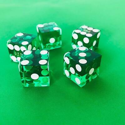 5 piece Casino Dice 19mm-Green