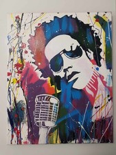 Tableau peinture acrylique Portrait LENNY KRAVITZ 40cm X 50cm