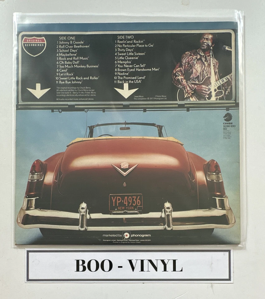 Chuck Berry Motorvatin' LP vinyl UK Chess 1977 compilation LP 9286690 VG+ / VG+ - Image 2 of 4