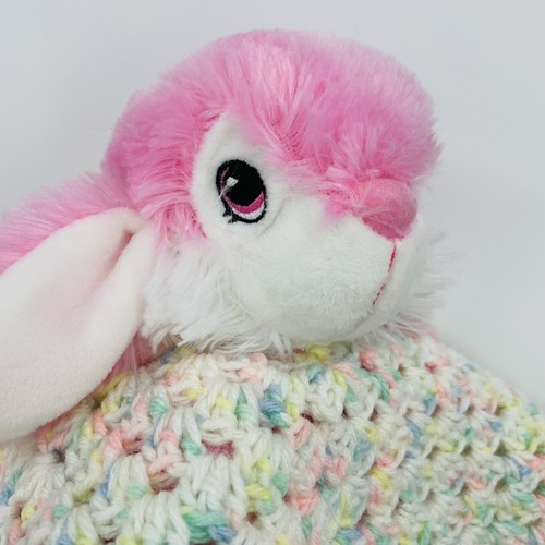 Dan Dee Hot Pink Bunny Plüsch mit Häkeldecke 7 Zoll - Bild 9 von 9