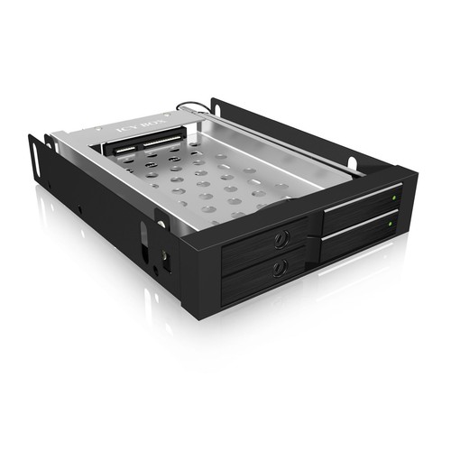 ICY BOX IB-2227StS 2x 2,5" SATA I/II/III Wechselrahmen 20918 B-Ware