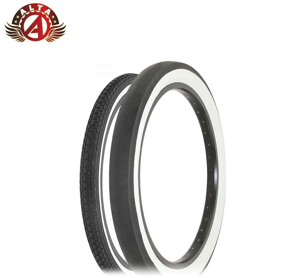 WHITEWALL SCHWINN STINGRAY WIDE SLIK S2 20 X 2.125 & 20 X 1-3/4 S7 BRICK TIRE