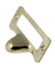 File Label Holder with Finger Pull - Polished Nickel - 2-1/4" x 1-3/8"
