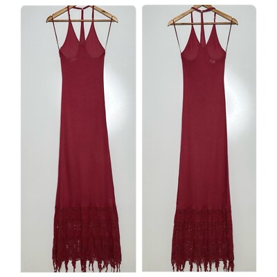 Free People Intimately T-Back Crochet Lace Hem Linen Blend Maxi Slip Dress Small | eBay Free People Intimately T-Back Crochet Lace Hem Linen Blend Maxi Slip Dress Small | eBay