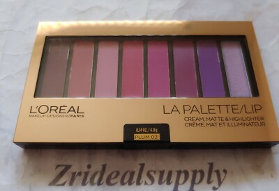 L'OREAL LA PALETTE/LIP CREAM MATTE HIGHLIGHTER PLUM 02 SEALED 