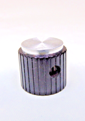 #ad Knob Black amp; Brushed Aluminum 3 4 wide 3 4quot; tall 1 4quot; Shaft Electronics Amp etc $9.99
