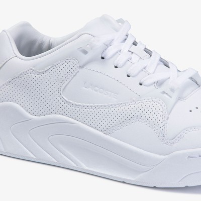 lacoste court slam tonal leather