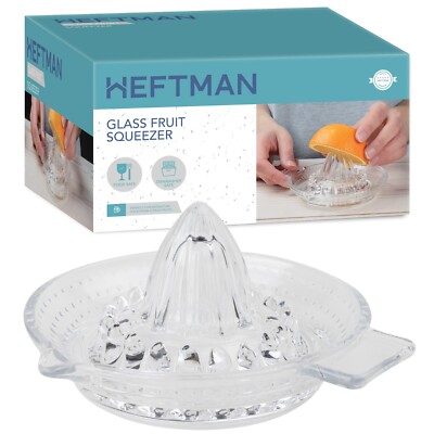 HEFTMAN Traditionelle Glas Zitronenpresse Obst Limette Orange Zitruspresse Presse