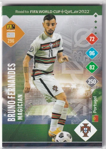 2022 Panini Road To Qatar World Cup Card No 296 Bruno Fernandes Magician