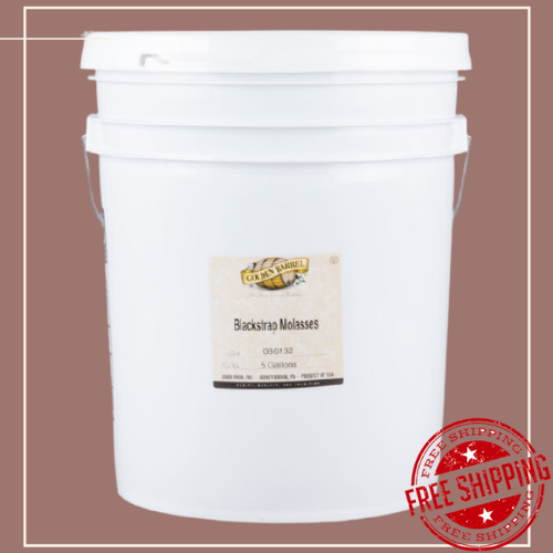 5 Gallon Blackstrap Molasses Sulfur Free Pail Barrel Gallons