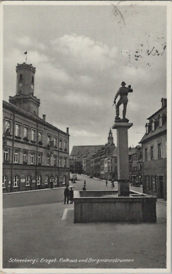 AK* Schneeberg i. Erzgeb. - Town Hall and Miners Fountain (AB)70665