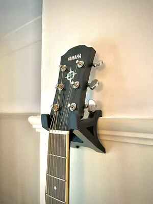 MR DESIGN Picture Rail Wall Guitar Hanger- 3D Printed Hook Electric Acoustic Guitar/ Bass