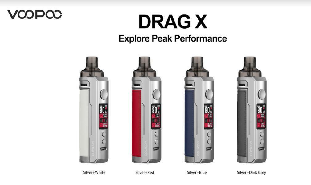 Voopoo Drag X Kit 80W Vape Device 2ml Capacity ECigarette Pod Mod