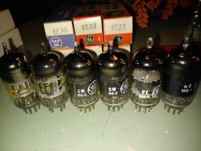 Tube électronique RCA ECF82 / 6U8 / 6KD8 - Neuf D'origine (NOS) Dans Sa Boîte (NIB) - Paires Disponibles