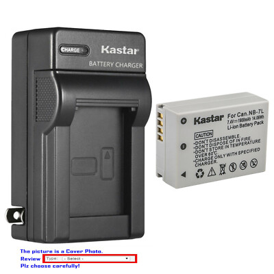Kastar Battery Wall Charger for Canon NB-7L CB-2LZ Canon PowerShot G10 IS Camera