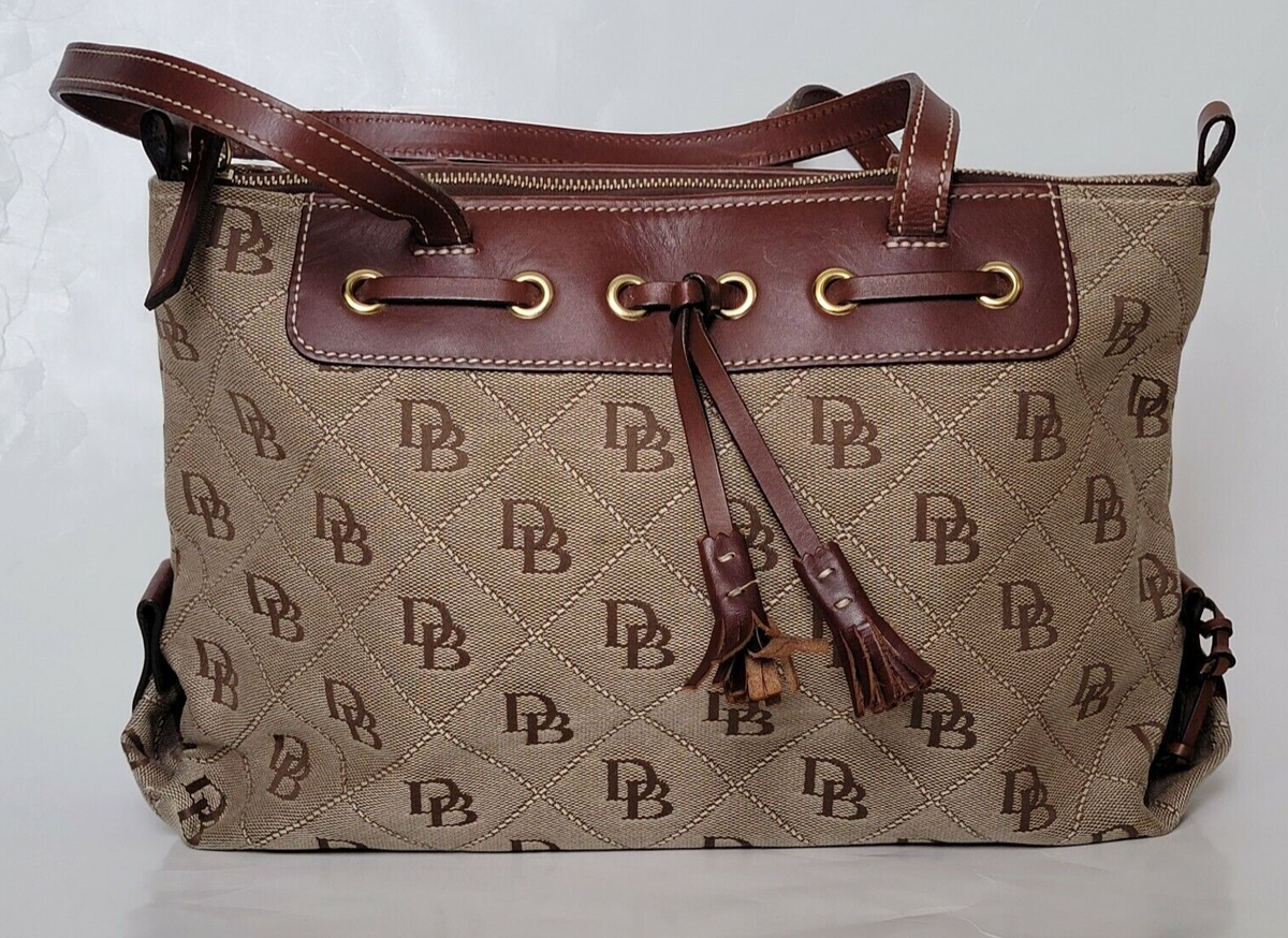 Dooney and Bourke Signature DB Logo Handbag/ Shoulder Bag | eBay