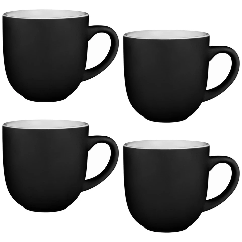 4Pk Simply Everyday Gloss Mugs Add Some Style In Your Kitchen And Home - Black - Image 3 of 4