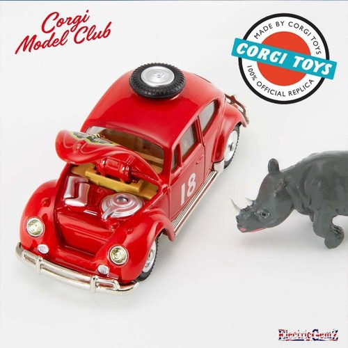 Corgi Model Club 256 VW Beetle 1200 in East African Safari Trim with Rhinoceros - Picture 3 of 4