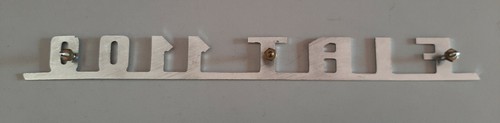 Fiat 1100 Emblem Logo Writing - ORIGINAL - Chrome Metal NEW - Badge Sign - Picture 3 of 4