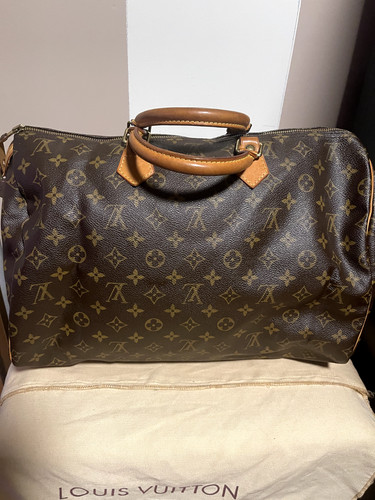 Louis Vuitton Speedy 35 Handbag Brown Leather, Pre-owned, Very Good Condition