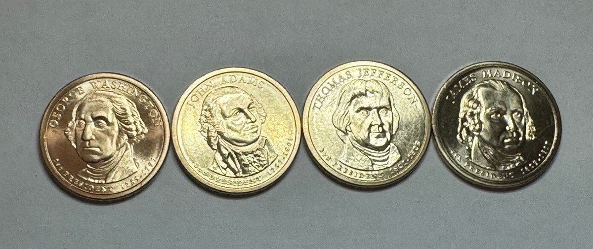 ★アンティーク★ アメリカ　2007 $1 4pc 大統領ドル セット ★ ☆アンティーク☆ アメリカ 2007 4pc 大統領ドル セット ☆ 2007-D 4