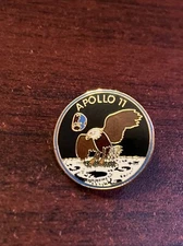 Apollo 11 Mission Insignia Moon Landing Space Shuttle NASA Lapel Hat Pin