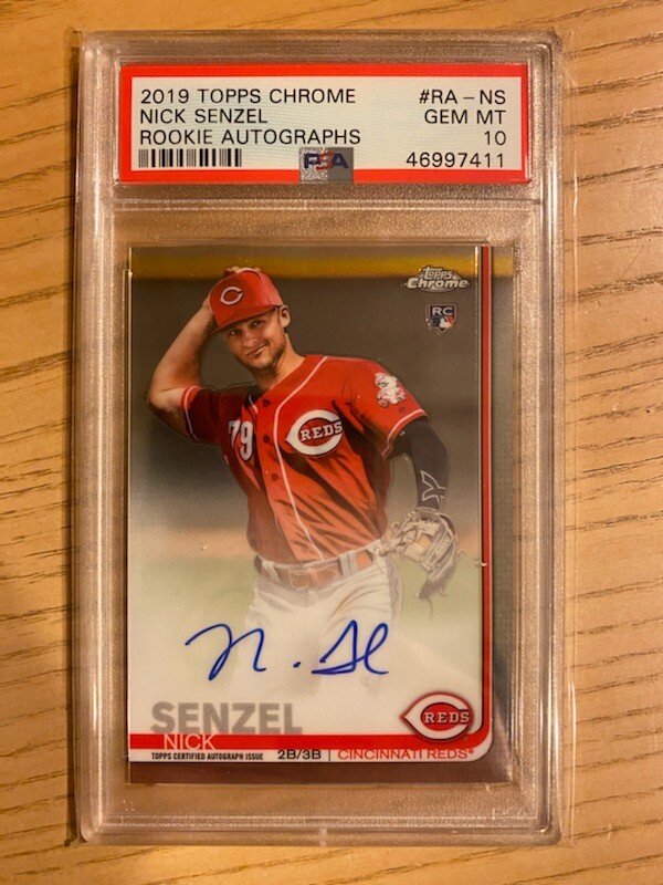 2019 Topps Chrome NICK SENZEL  AUTO RC  #RA-NS PSA 10 GEM MINT