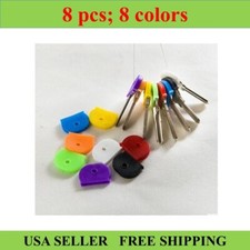 8 Pcs Key Cap Tags Label ID Silicone Coding Color Key Identifier Cover 8 Colors