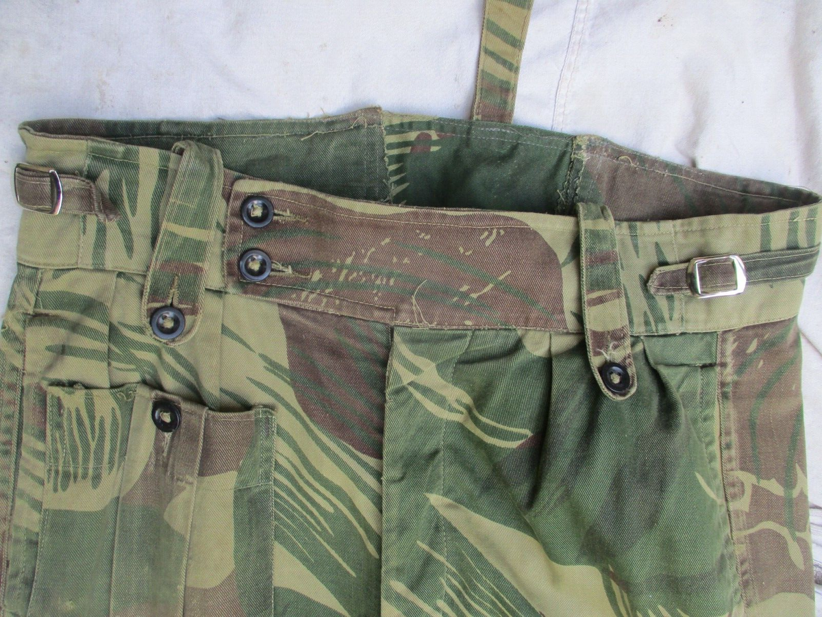REAL GENUINE ISSUE RHODESIAN rbs brush stroke CAMO COMBAT TROUSERS 