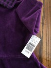 Toddler Girls 2 Piece Outfit 12months Purple Soft Velour Zipper Jacket & Pants — photo 8