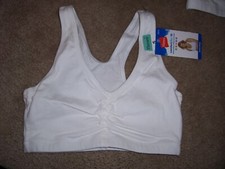 NWT Womens HANES Racerback Sports Bra White Size Small Style G574 2
