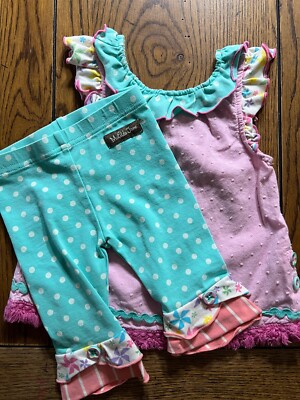 Matilda Jane Maybe Baby Tunic Sweetie Girl Scrappy Let's Go Together 6-12 Months
