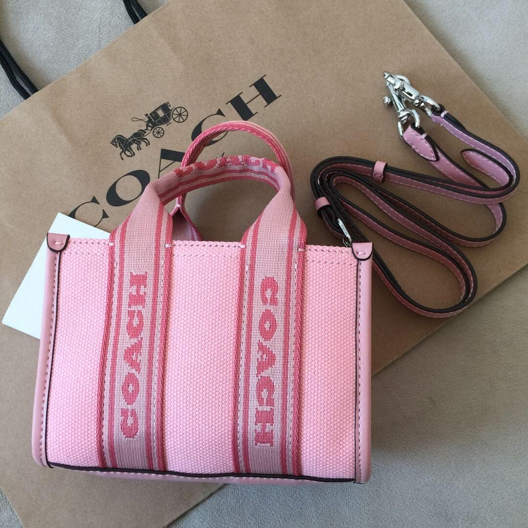 COACH Smith Mini Tote Bag 2Way Crossbody Bag pink CS618