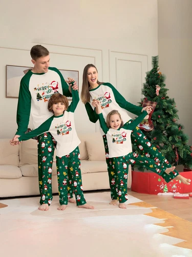Family Matching Christmas Pyjamas Adult Kids Xmas Nightwear Pajamas Pjs Set - Picture 2 of 7