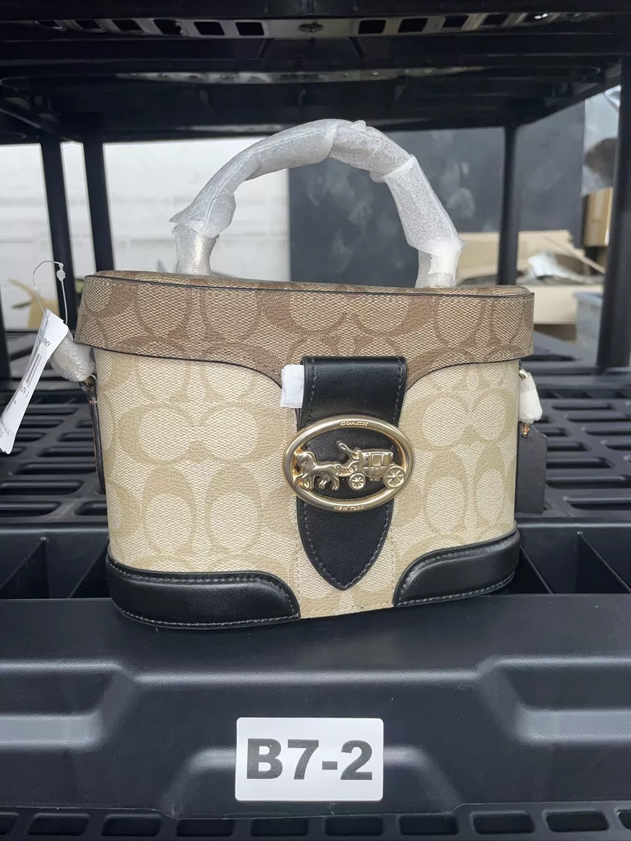 New Coach Georgie Gem Crossbody Bag In Blocked Signature Canvas 5504