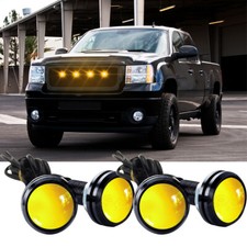 Luces amarillas del capó de la parrilla delantera de 4 piezas para camioneta Chevrolet C10 C20