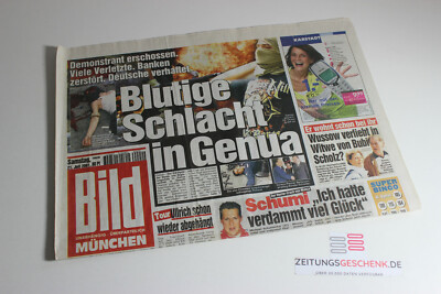 Bildzeitung 21.07.2001 July Munich Bavaria 20. 21. 22nd Birthday Gift MB 
