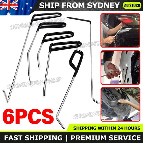 6X PDR Rods Dent Puller Paintless Repair Kits Stainless Steel Hail ...