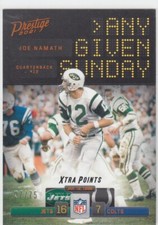 2021 Joe Namath Prestige Any Given Sunday XTRA POINTS ORANGE /75 - JN Jets
