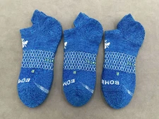 3 Pairs Women's Sock Bombas Ankle All-Purpose beehive Size Large blue