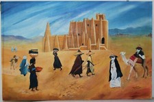 Tableau / Peinture sur Toile : "Burkina Faso" de Martine Becuwe (Mina)