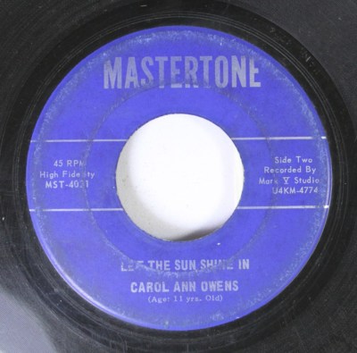 Hear! Teen 45 Carol Ann Owens - Let The Sun Shine In / Acres Of Diamonds On Mast