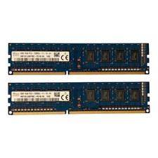 8GB Pair  2x4GB Desktop RAM PC3-12800U DDR3-1600 UDIMM Hynix HMT451U6BFR8C-PB