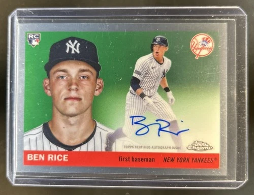 2025 Topps Chrome Platinum Ben Rice Auto Autograph RC Rookie #CPA-BR Yankees