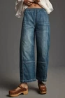 Pilcro Women's Size XS Blue Denim Pull On The Izzie Barrel Jeans