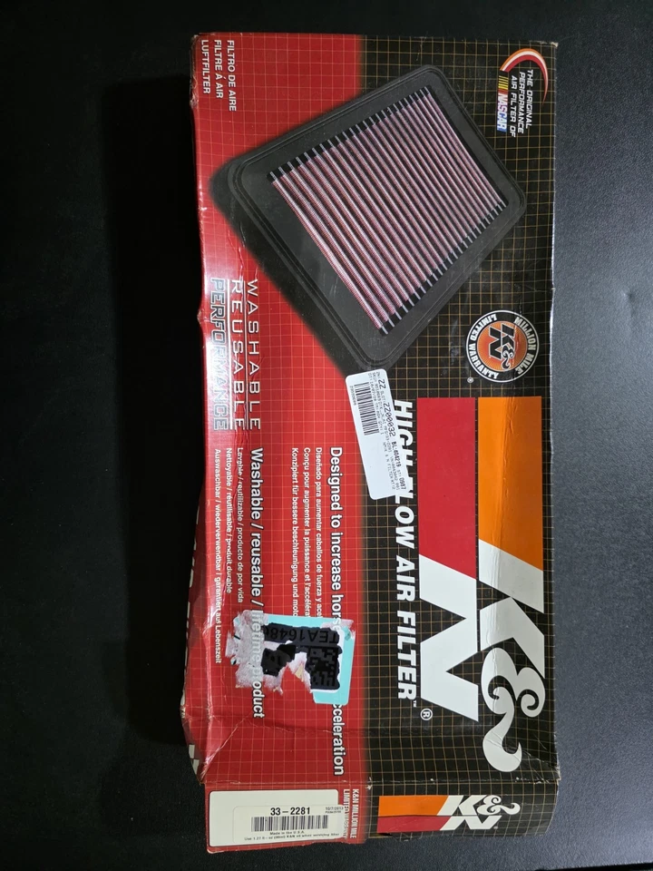 Filtro de aire original de por vida K&N High Flow: aumenta la potencia Toyota Foto 2 de 4
