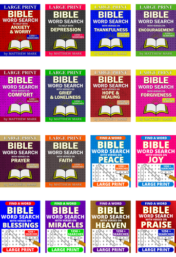 Matthew Mark Large Print Bible Word Searches 16-Book Paperback ...