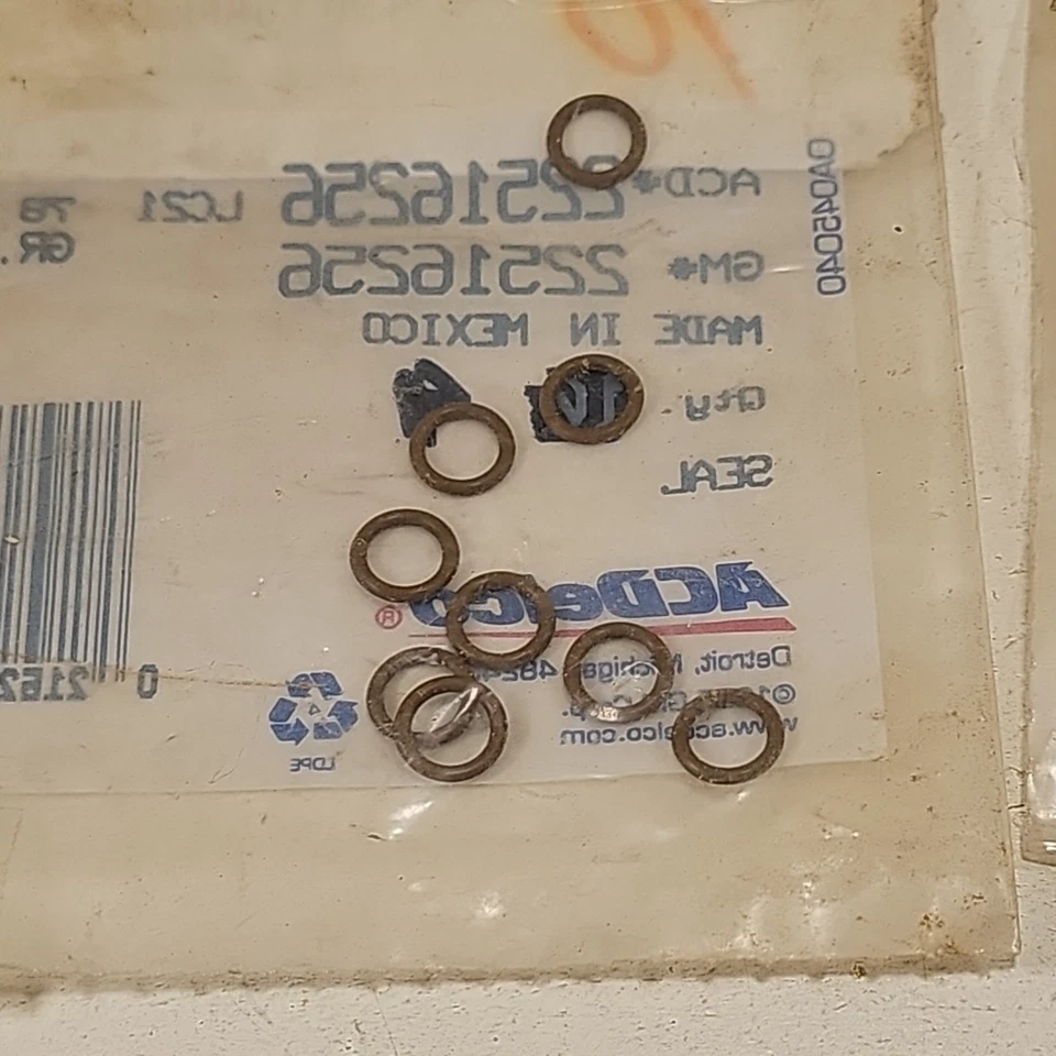 Lote de 16 ACDelco GM 22514722 OEM NOS Genuino Línea de Combustible Tubo de Alimentación Junta O Sello Foto 4 de 4