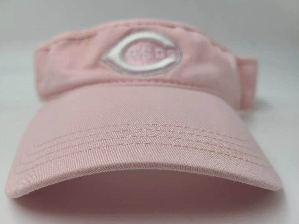Women Cincinnati Reds American Needle Sun Golf Visor Adjustable Hat Cap MLB Pink - Image 2 of 4