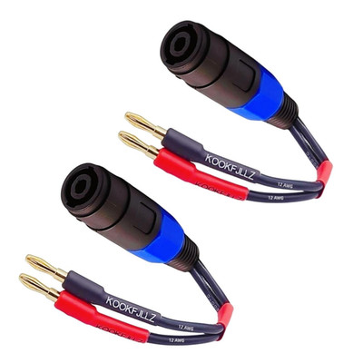 4mm Banana Plug to Speakon Female Speaker Adapter (2-Pack)